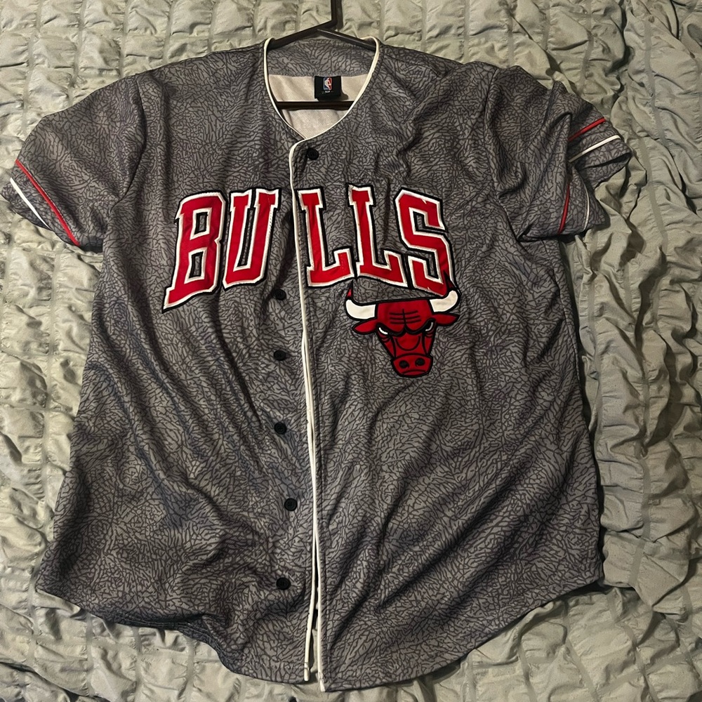 NBA Gray Jersey with Black Pattern
